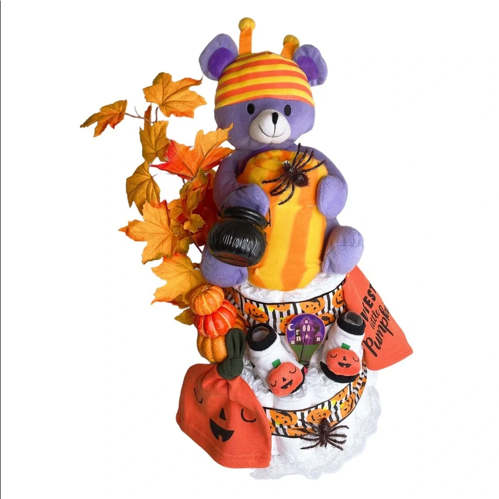 Halloween Diaper Cake, Baby Shower Gift